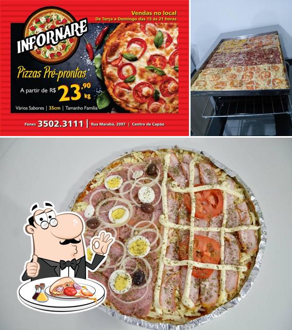 Peça pizza no Infornare pizzas pré-prontas