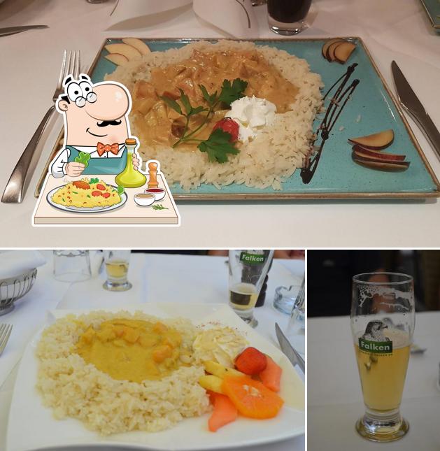 La foto di cibo e birra da Restaurant La Piazza, Schaffhausen
