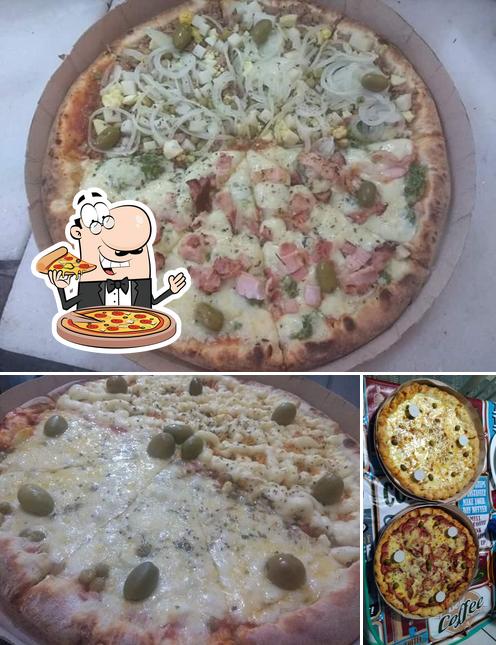 Escolha pizza no Pizzaria Almeida