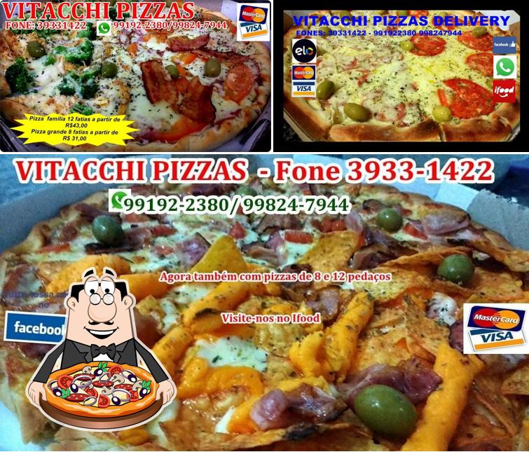 Escolha pizza no Vitacchi Pizzas