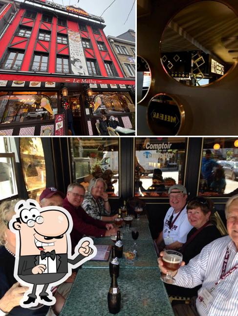 L’image de la extérieur et table à manger concernant Le Melba