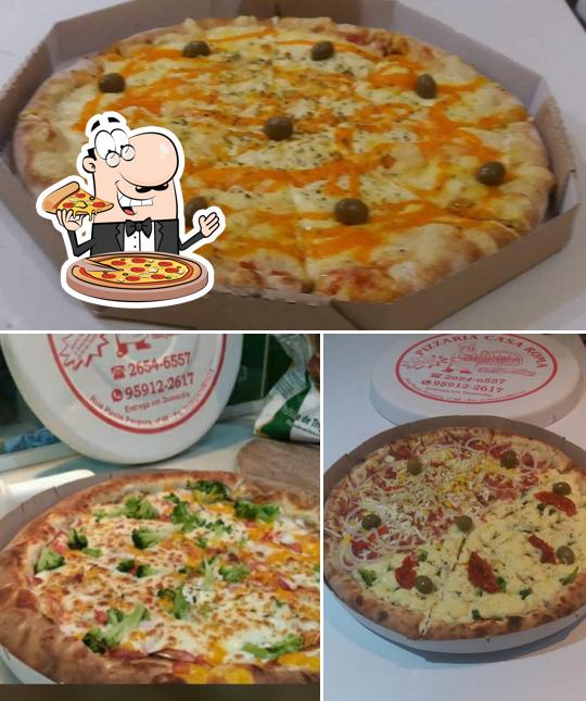 Consiga pizza no Pizzaria Casa Roma