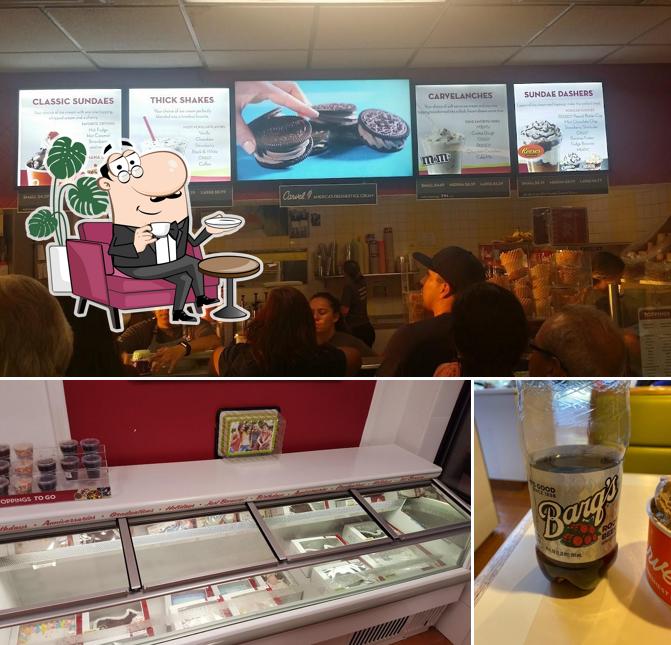 Among different things one can find interior and beer at Carvel