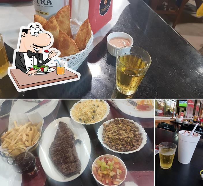 Esta é a imagem mostrando comida e bebida no Bar e Restaurante Potiguar