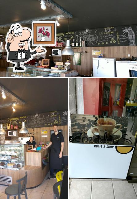 O interior do BenzaDeus Coffee & Shop