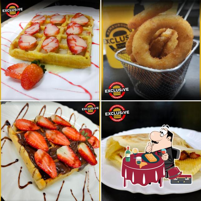 Waffles em Exclusive Hamburgueria e creperia