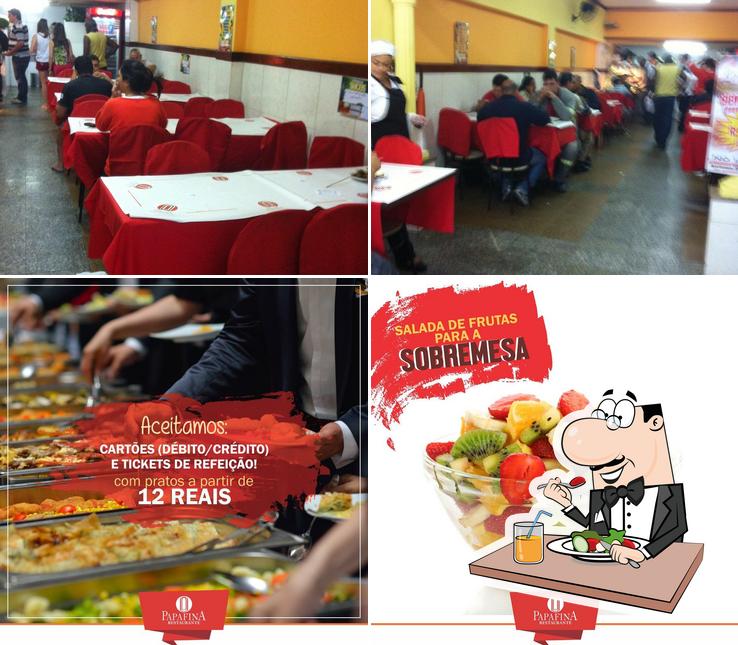 Confira a foto mostrando comida e interior a Restaurante Papa Fina