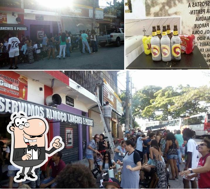 Entre diversos coisas, exterior e cerveja podem ser encontrados a Lanchonete D'gustaa