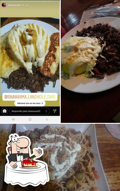 Shawarma Lanches e Café oferece uma escolha de sobremesas