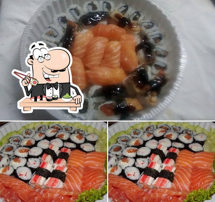 Experimente diferentes opções de sushi