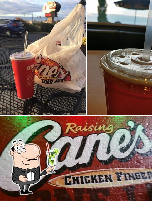 Enjoy a drink at Raising Cane's Chicken Fingers