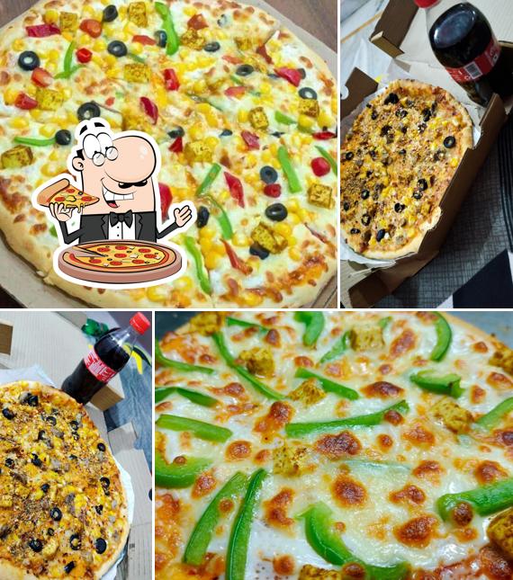 Pick various types of pizza