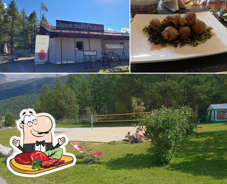 Scegli i piatti di carne a Beach Club Sils