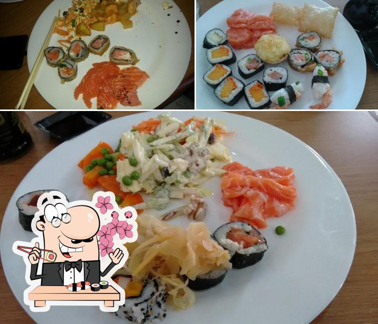 Rolos de sushi são oferecidos por Zás Trás