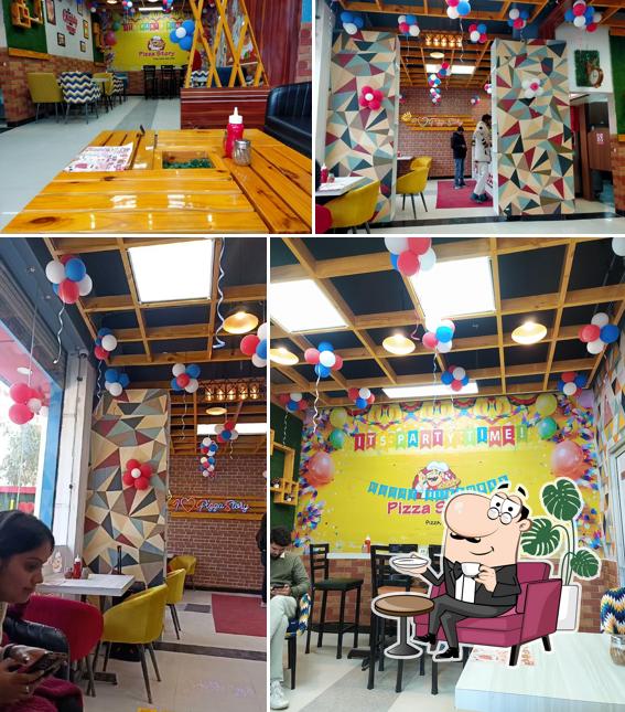 The interior of Pizza Story Sarkaghat