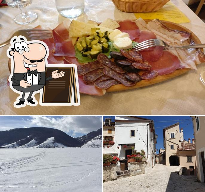 Tra le varie cose da Trattoria Abruzzese - Ovindoli si possono trovare la esterno e cibo