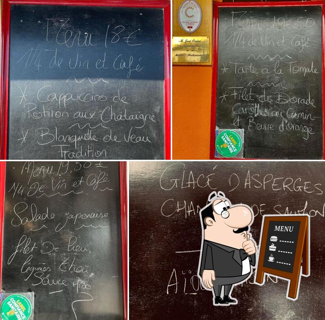 Le Bistrot du Port offre un tableau affichant le menu