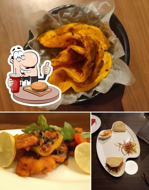 Try out a burger at Feast India Co. Awadhi & Asian Restaurant