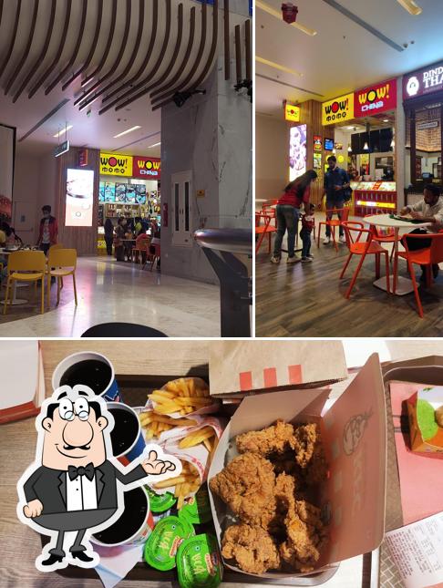 The image of interior and food at WOW! CHINA