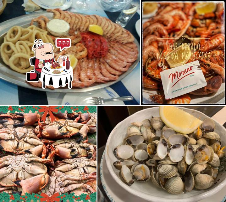 В "Marisquería Moreno I (Móstoles)" вы можете попробовать различные блюда с морепродуктами
