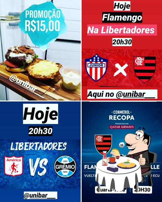 Consiga um hambúrguer no Unibar - Bar e Restaurante