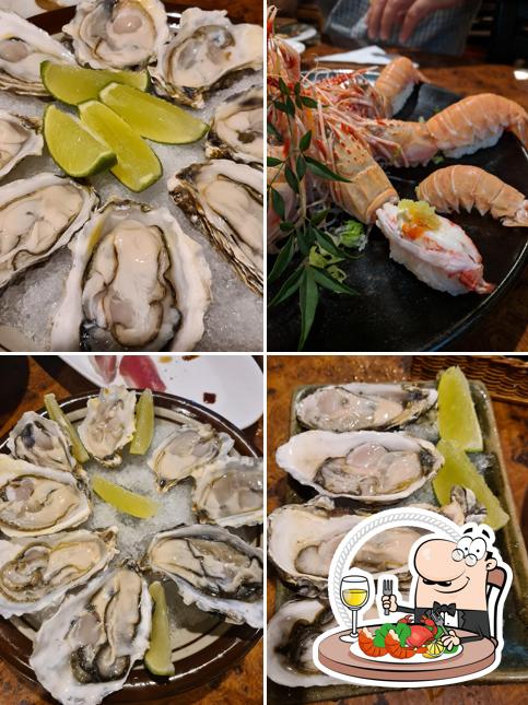 Kiyota Sushi Bar serve uma variedade de refeições de frutos do mar