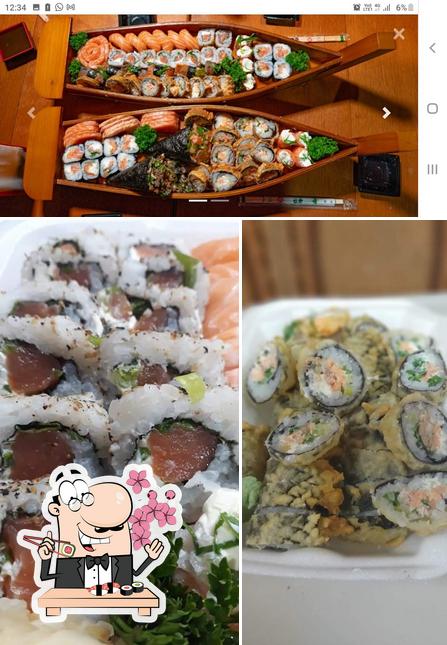 Escolha diversas opções de sushi