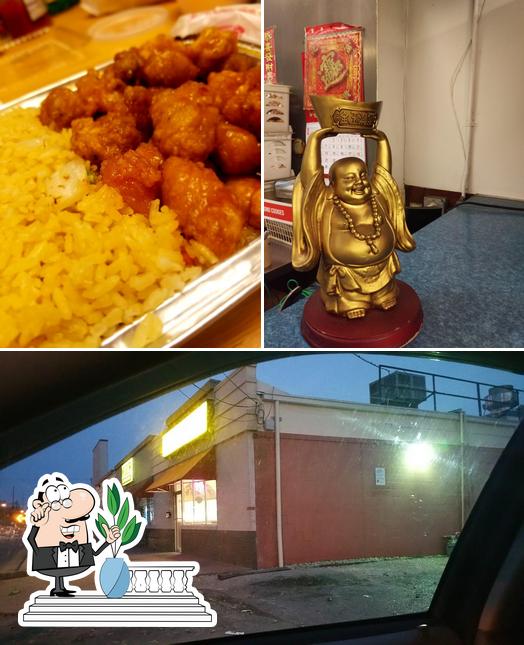 Among different things one can find exterior and food at Happy Garden