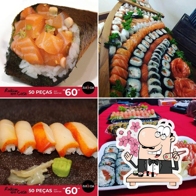 Prove diversas opções de sushi