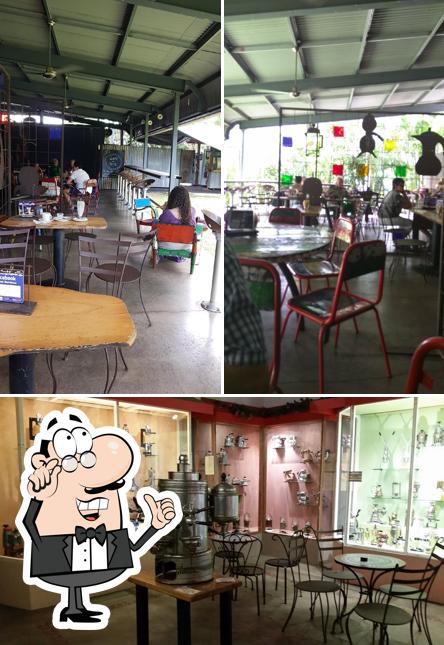 This is the photo displaying interior and food at Coffee Works