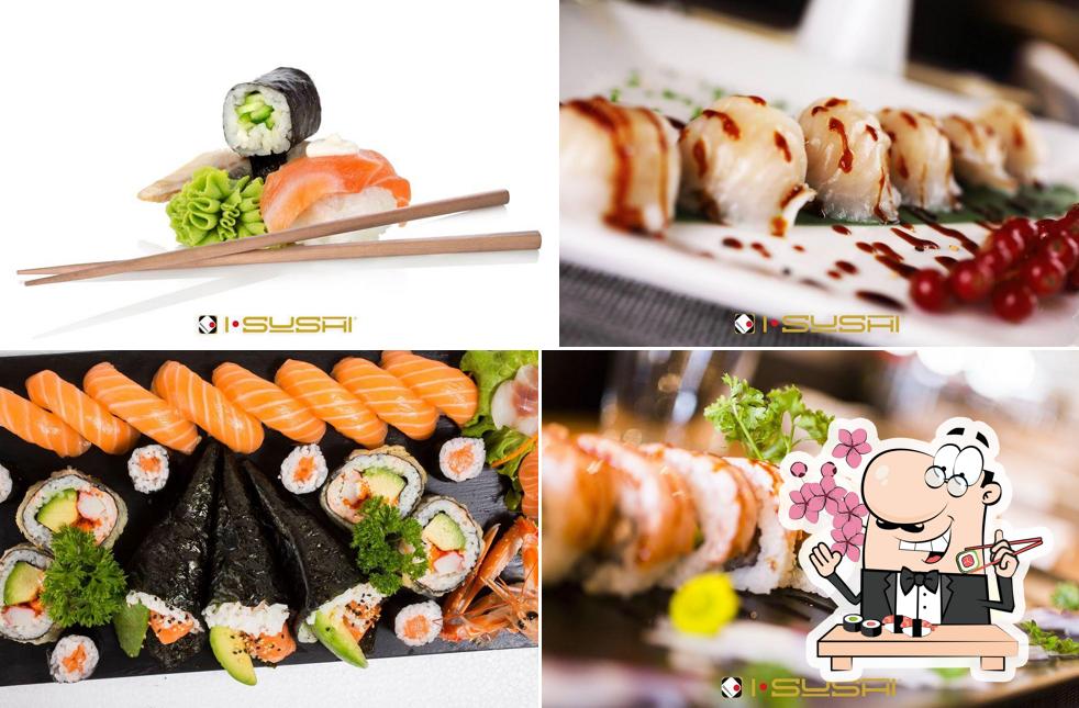 At I-Sushi, you can try sushi