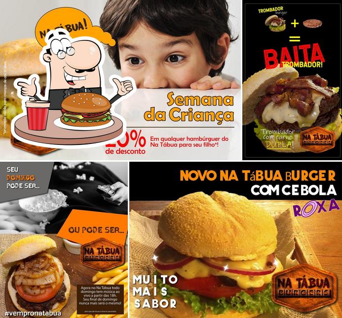 Consiga um hambúrguer no Na Tábua Burger