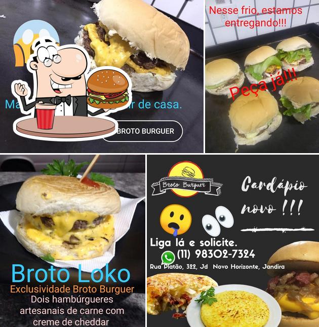 Consiga um hambúrguer no Broto Burguer