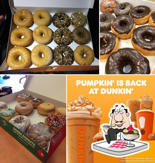 Dunkin' offers a variety of sweet dishes