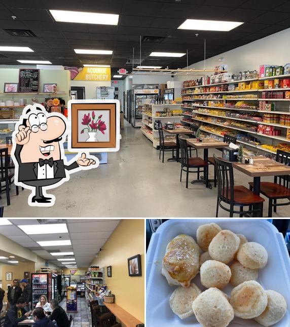 The image of Ipanema Brazilian Bakery’s interior and burger