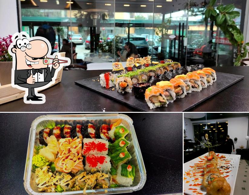 Sushi-Rollen werden von Galateo Sushi&Pasta serviert