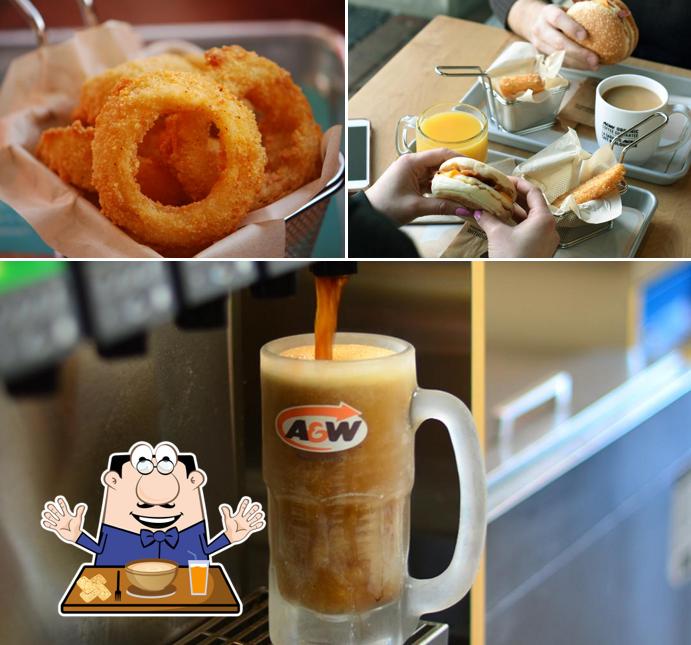 Voici l’image indiquant la nourriture et bière sur A&W Canada