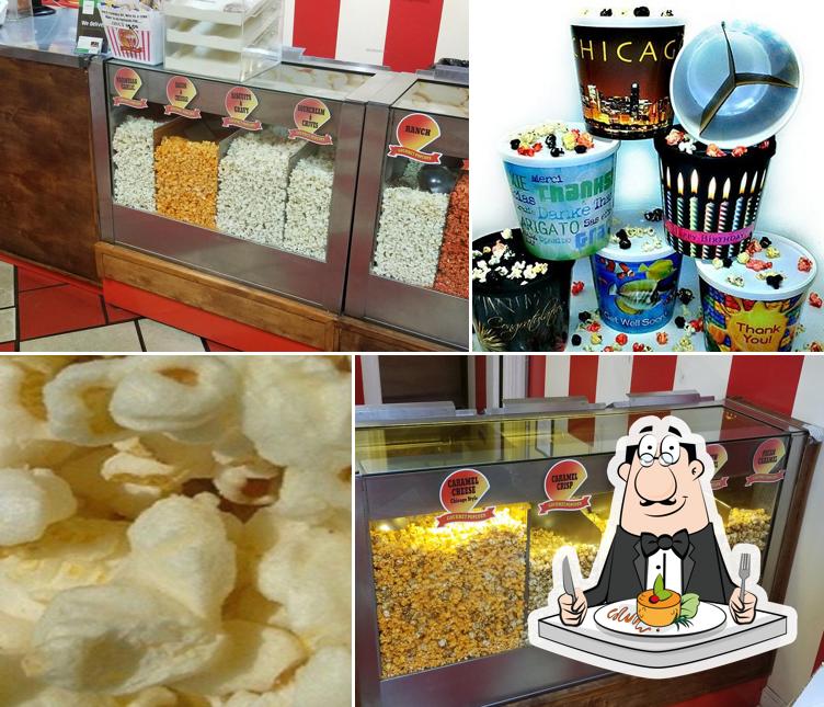 This is the picture displaying food and interior at Yum Yum's Gourmet Popcorn