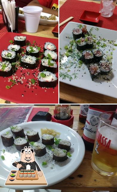 Escolha diversas opções de sushi