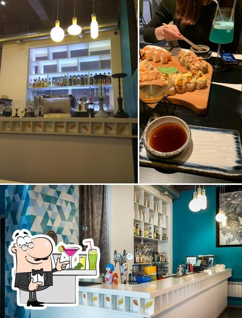 Sushi Studio se distingue por su barra de bar y comedor