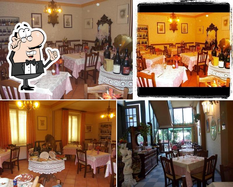 Gli interni di antica trattoria delle langhe