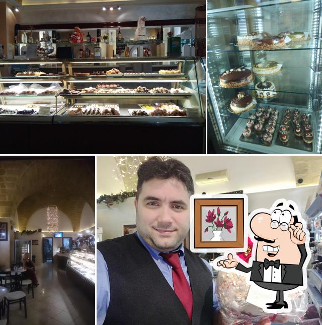 Dai un'occhiata agli interni di Pasticceria Caffettiera Gelateria L'Arte Dei Sapori Di Perrone