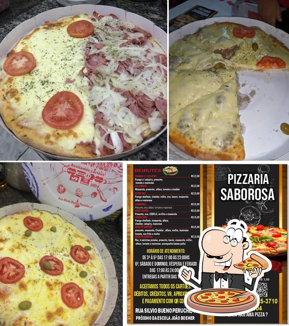 Peça pizza no Pizzaria Saborosa