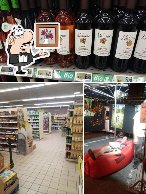 Carrefour Market Joyeuse se distingue par sa intérieur et boisson