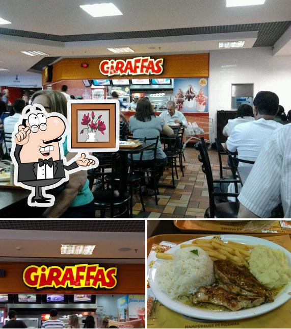 A foto do Giraffas Hiper Carrefour Águas Claras’s interior e comida