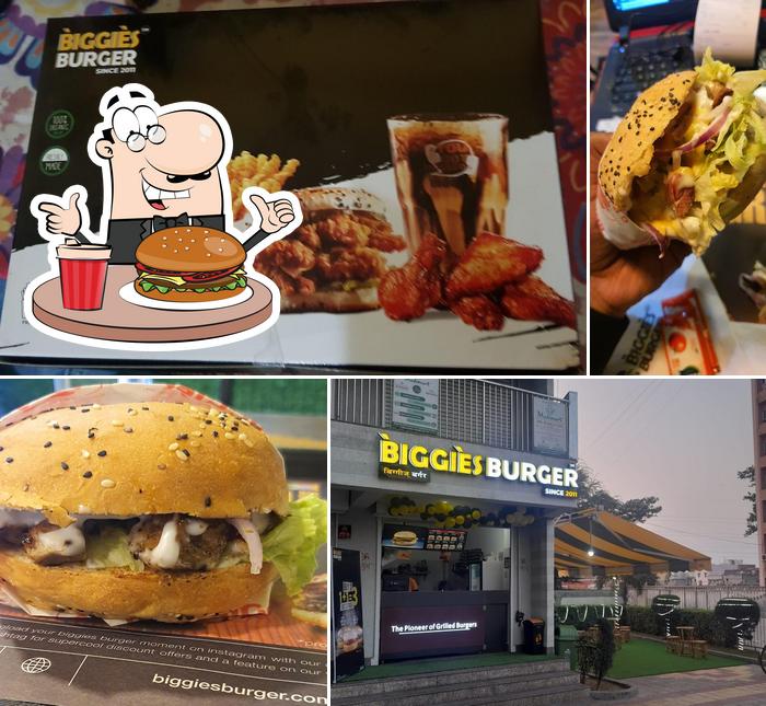 Try out a burger at Biggies Burger : Vijaya Garden