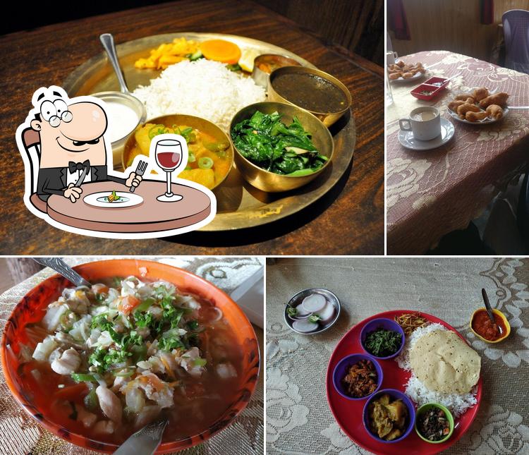 Food at Nesang's Gorkha cafe & restaurant