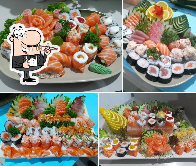 Prove diversas opções de sushi