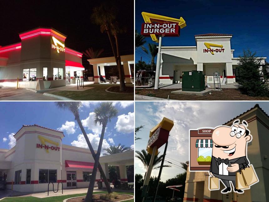 Наслаждайтесь свежим воздухом и видом, открывающемся из "In-N-Out Burger"