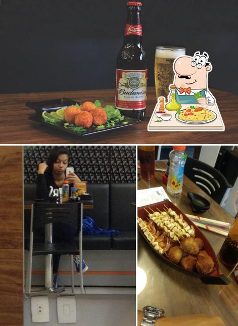 Confira a imagem apresentando comida e cerveja no Konisan